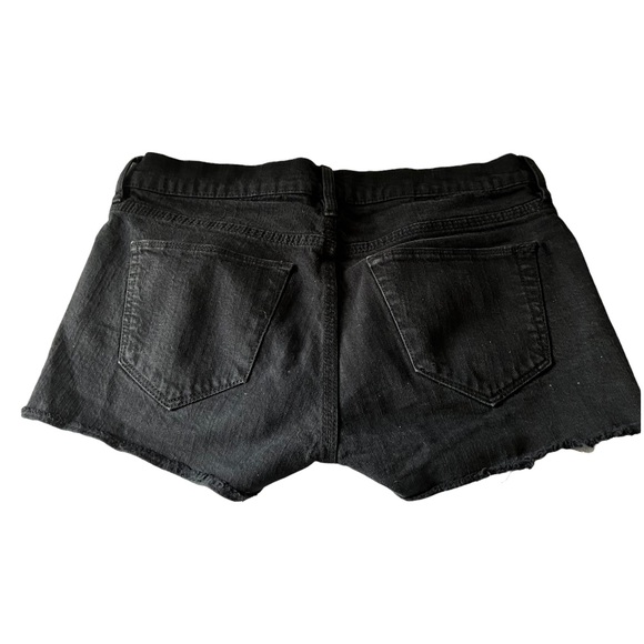 Madewell Black Jean Folded Cutoff Raw Hem Shorts - Picture 3 of 4